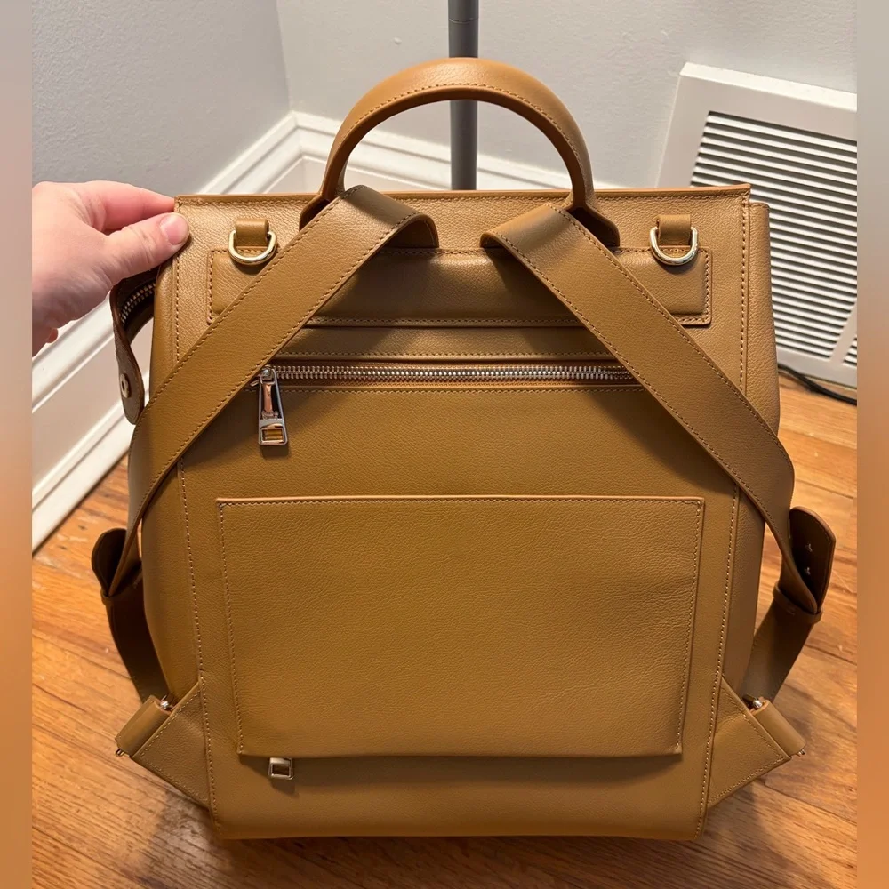 Mina Baie Midi Harper: Tan Leather - Picture 2 of 5